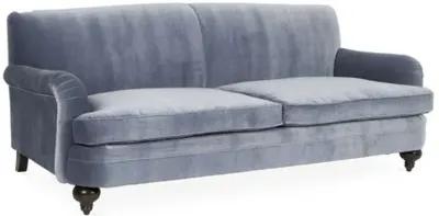 Deacon Velvet Sofa - Delft Blue - Kim Salmela - Handcrafted