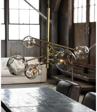 Molten Transparent Chandelier - Brass - Regina Andrew - Gold