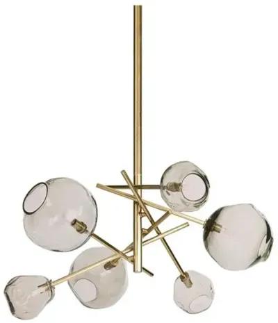 Molten Transparent Chandelier - Brass - Regina Andrew - Gold