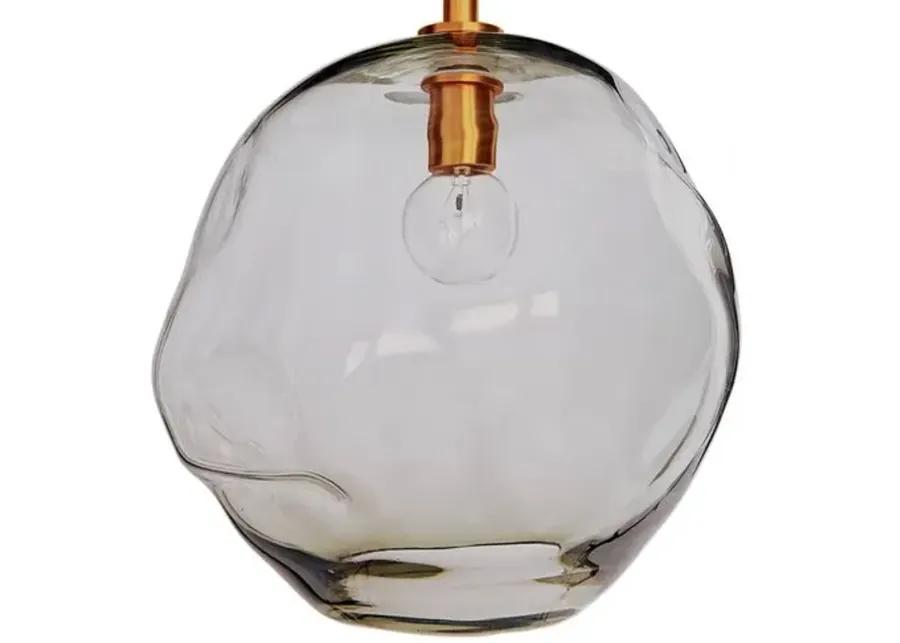 Large Molten Transparent Pendant - Brass - Regina Andrew - Clear