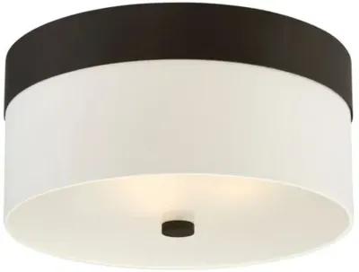 Grayson 3-Light Flush Mount - Dark Bronze - Crystorama - Brown