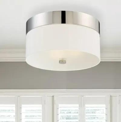 Grayson 3-Light Flush Mount - Nickel - Crystorama - Silver