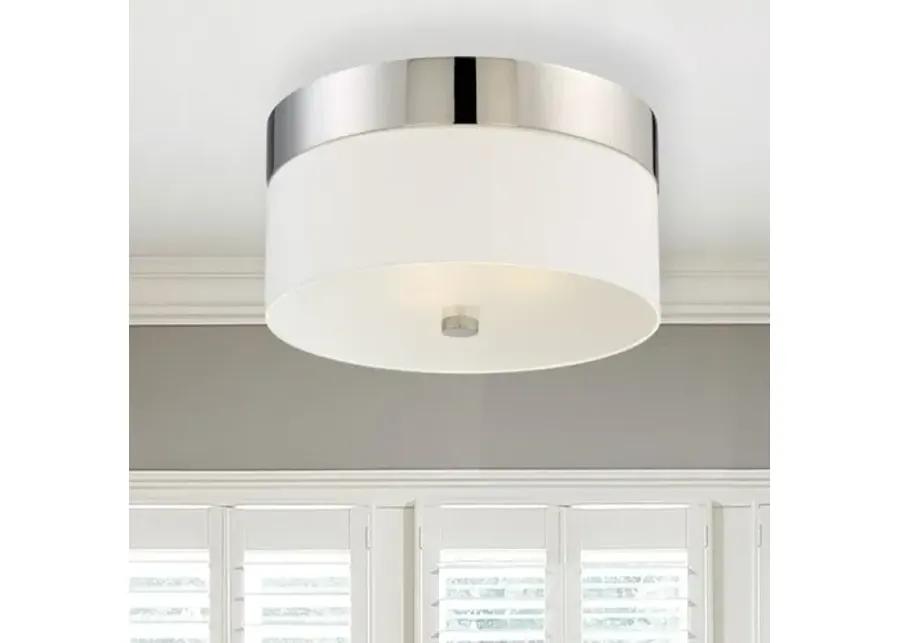 Grayson 3-Light Flush Mount - Nickel - Crystorama - Silver