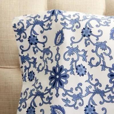 Paisley Flannel Sheet Set - Blue - Belle Epoque, 300 Thread Count, Egyptian Cotton Sateen, Soft and Luxurious