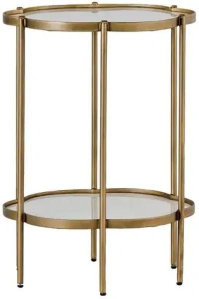 Clementine Flower Side Table - Brass - Gabby - Gold