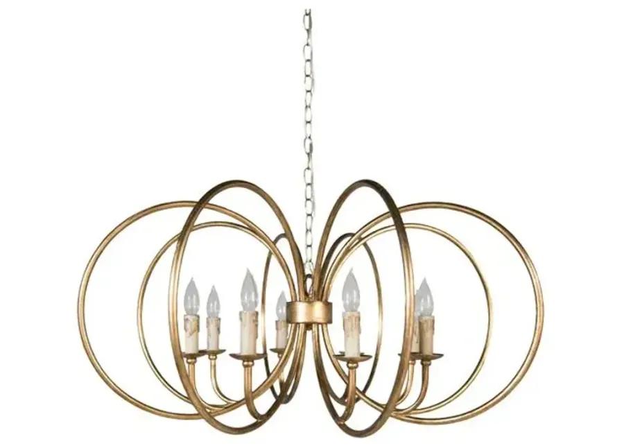 Alta Chandelier - Antiqued Gold - Gabby