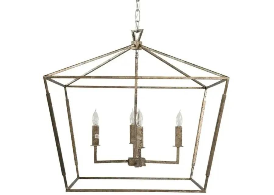 Amelia 4-Light Chandelier - Silver - Gabby - Gold