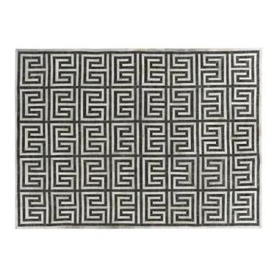 Helios Hide - Charcoal/Ivory - Exquisite Rugs - Black - Black - 9'6"x13'6"