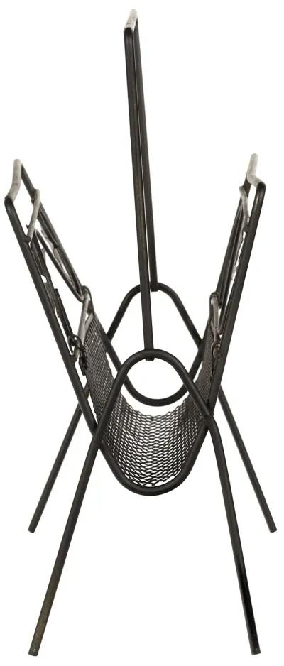 1960s Mesh & Leaf Magazine Rack - 2-b-Modern - Gray