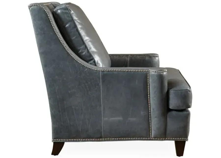 Brody Leather Accent Chair - Storm-Gray - Massoud, Comfortable, Durable