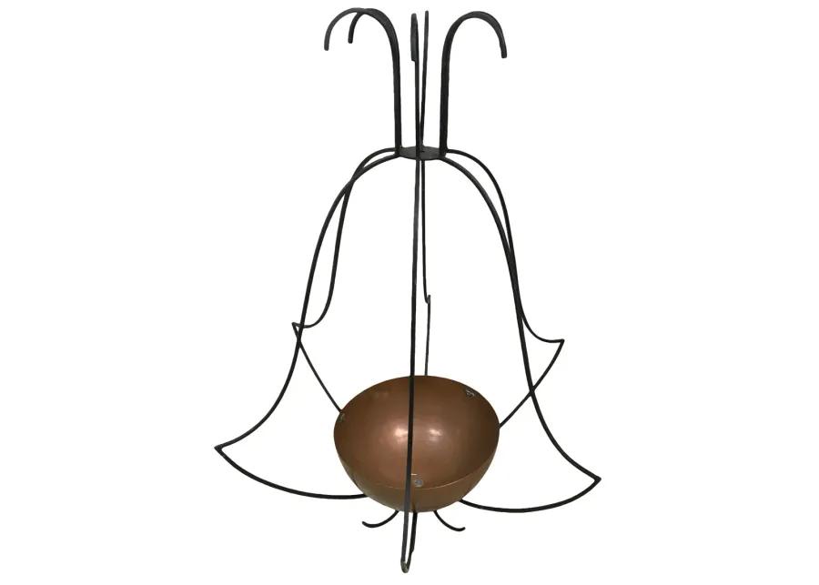 Hanging Large Iron & Copper Outdoor Planter - Von Meyer Ltd. - Gold - 34" w x 53" h