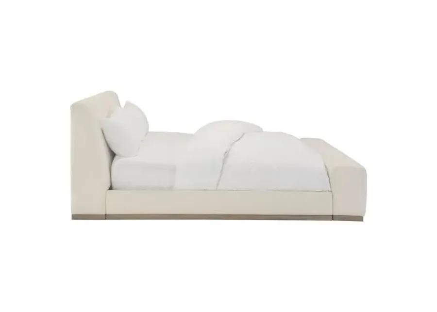 Leigh Linen Bed - Ivory White - Community