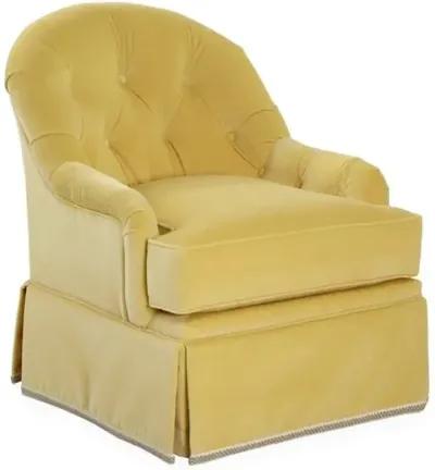 Marlowe Swivel Club Chair - Canary Velvet