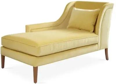 Roslin Left-Facing Chaise - Canary Velvet - Yellow - Comfortable, Sturdy, Stylish