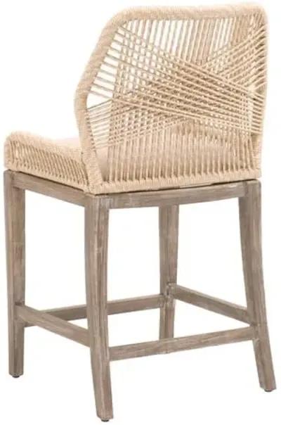 Easton Rope Counter Stool - Sand/Light Gray