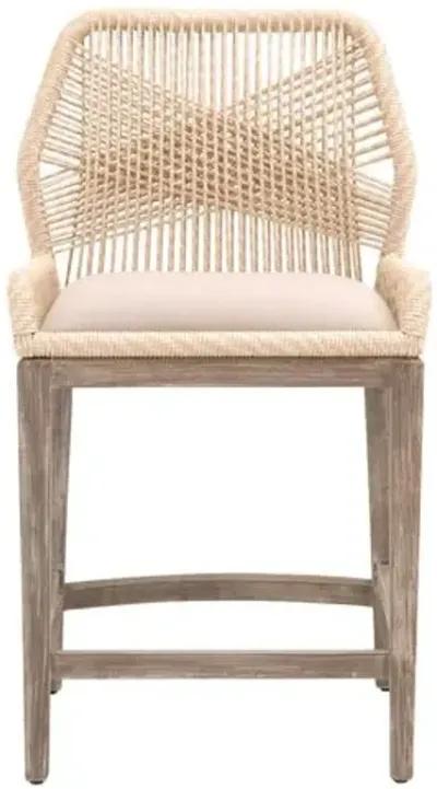 Easton Rope Counter Stool - Sand/Light Gray