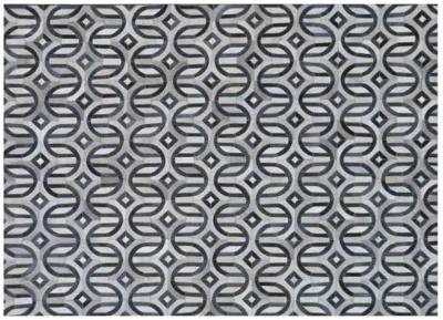 Flushing Hide Rug - Gray/Navy - Exquisite Rugs - Blue - Blue