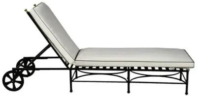 Frances Outdoor Chaise - White/Black Welt - Comfortable, Sturdy, Stylish