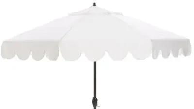 Phoebe Scallop-Edge Patio Umbrella - White