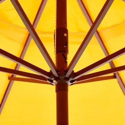 Phoebe Scallop-Edge Patio Umbrella - Yellow