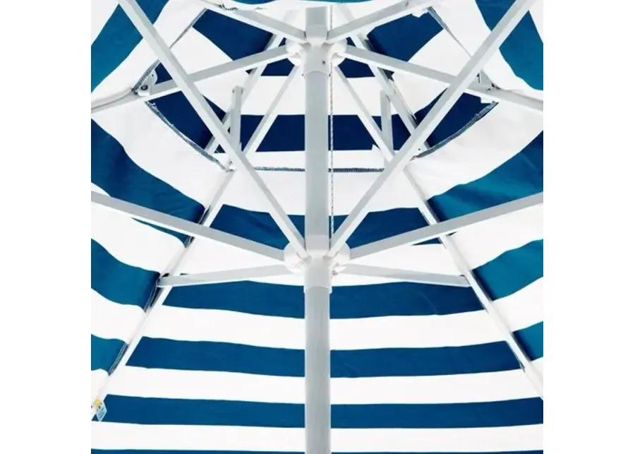 Daiana Two-Tier Patio Umbrella - Blue Stripe