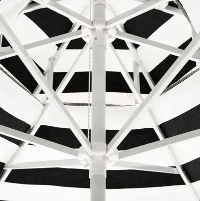 Daiana Two-Tier Patio Umbrella - Black/White Stripe