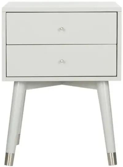 Lyla Nightstand - Gray/Silver