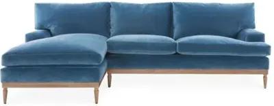 Sutton Velvet LF Sectional - Blue