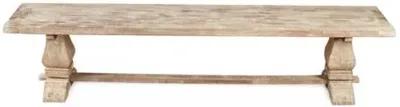 Noah Bench - Weathered Sand - Handcrafted - Beige