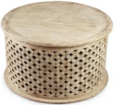 Ethan Round Coffee Table - Weathered Sand - Beige