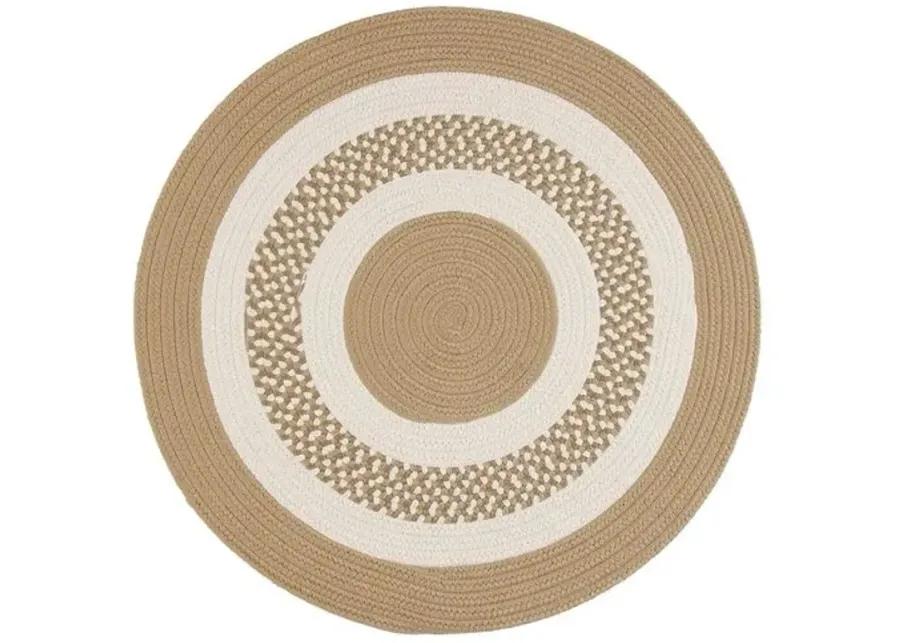 Round Laney Outdoor Rug - Cuban Sand - Beige - Beige