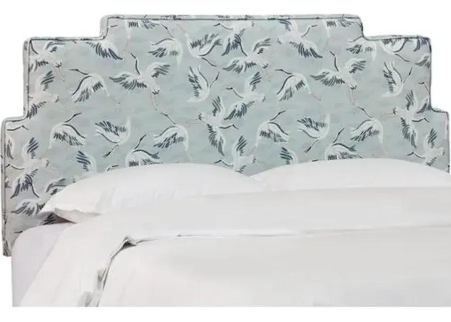 Paxton Bed - Cranes - Blue