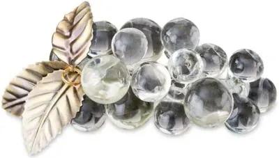 5" Grape Cluster Accent - Clear/Brass - Global Views