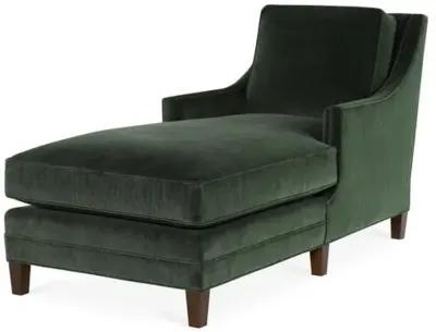 Salon Chaise - Forest Velvet - Joe Ruggiero - Green - Green - Comfortable, Sturdy, Stylish