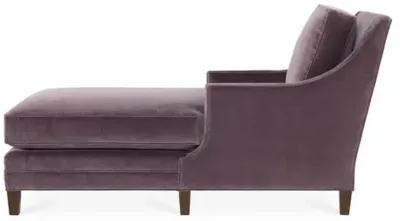 Salon Chaise - Fig Velvet - Joe Ruggiero - Purple - Purple - Comfortable, Sturdy, Stylish