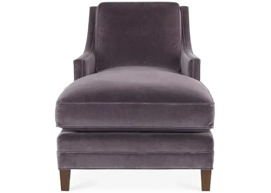 Salon Chaise - Fig Velvet - Joe Ruggiero - Purple - Purple - Comfortable, Sturdy, Stylish