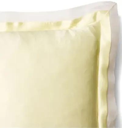 Organza Euro Sham - Lemon/White - Kumi Kookoon