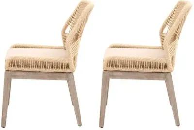 Set of 2 Easton Side Chairs - Sand/Light Gray - Beige