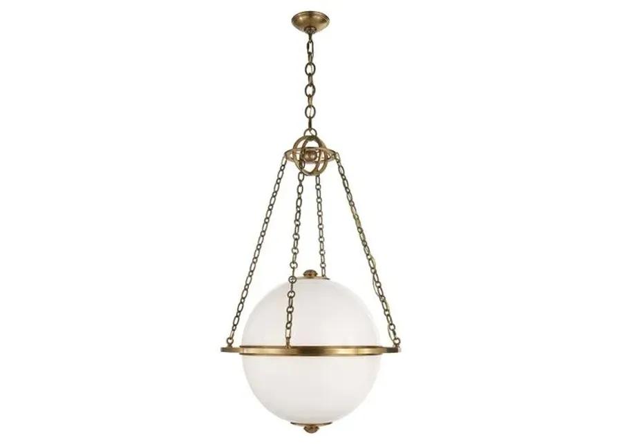 Visual Comfort - Modern Globe Lantern - Antique Brass - Gold