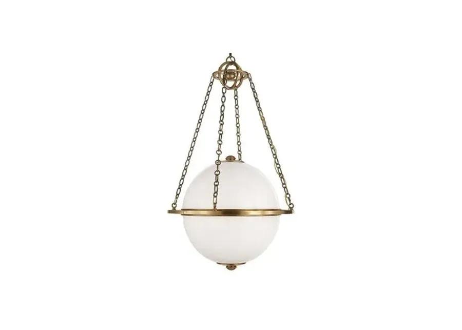 Visual Comfort - Modern Globe Lantern - Antique Brass - Gold