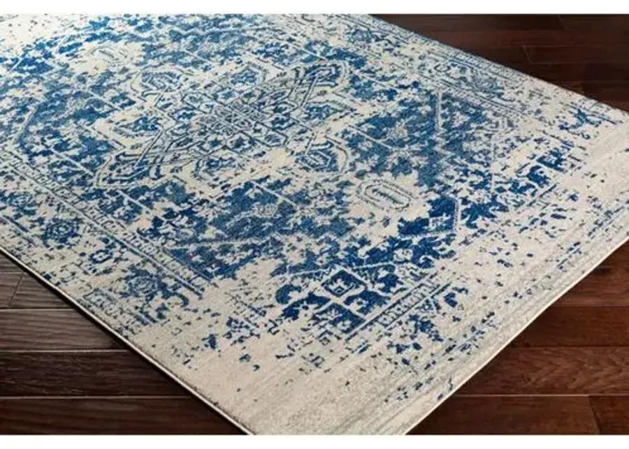 Corvi Rug - Neutral/Blue - Blue