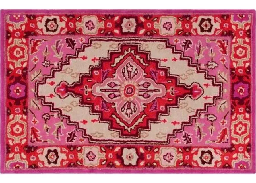 Zad Rug - Red Pink/ Ivory - Pink