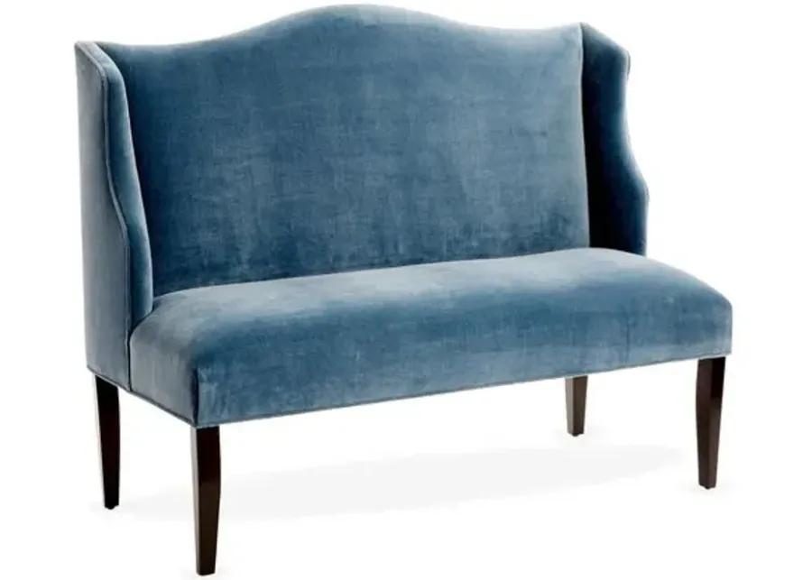 Chelsea Camelback Banquette - Handcrafted - Blue