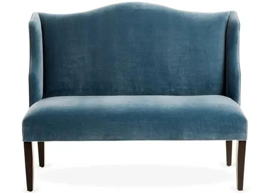 Chelsea Camelback Banquette - Handcrafted - Blue