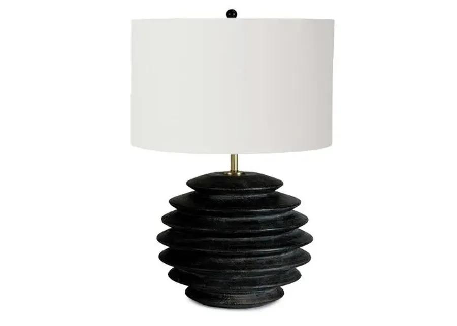 Coastal Living Accordion Round Table Lamp - Ebony - Regina Andrew