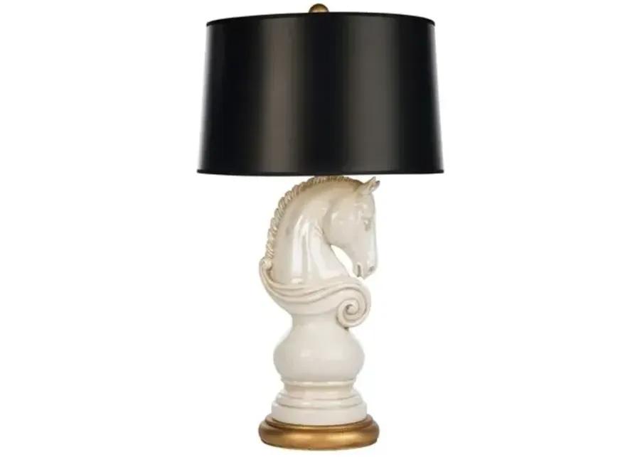 Belmont Left-Facing Table Lamp - Cream/Gold - Bradburn Home