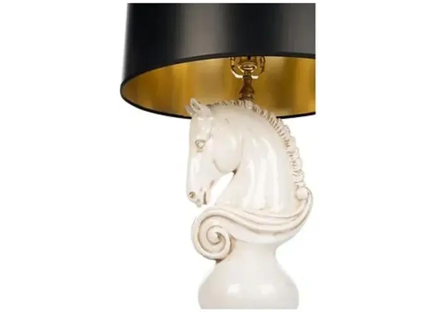 Belmont Right-Facing Table Lamp - Cream/Gold - Bradburn Home