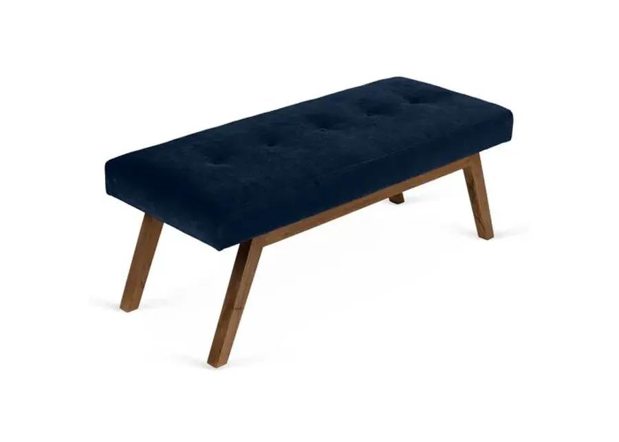 Bleeker Bench - Velvet - Kim Salmela - Handcrafted - Blue