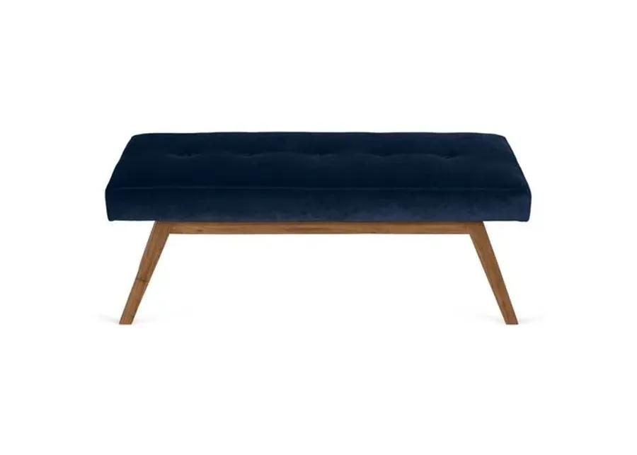 Bleeker Bench - Velvet - Kim Salmela - Handcrafted - Blue