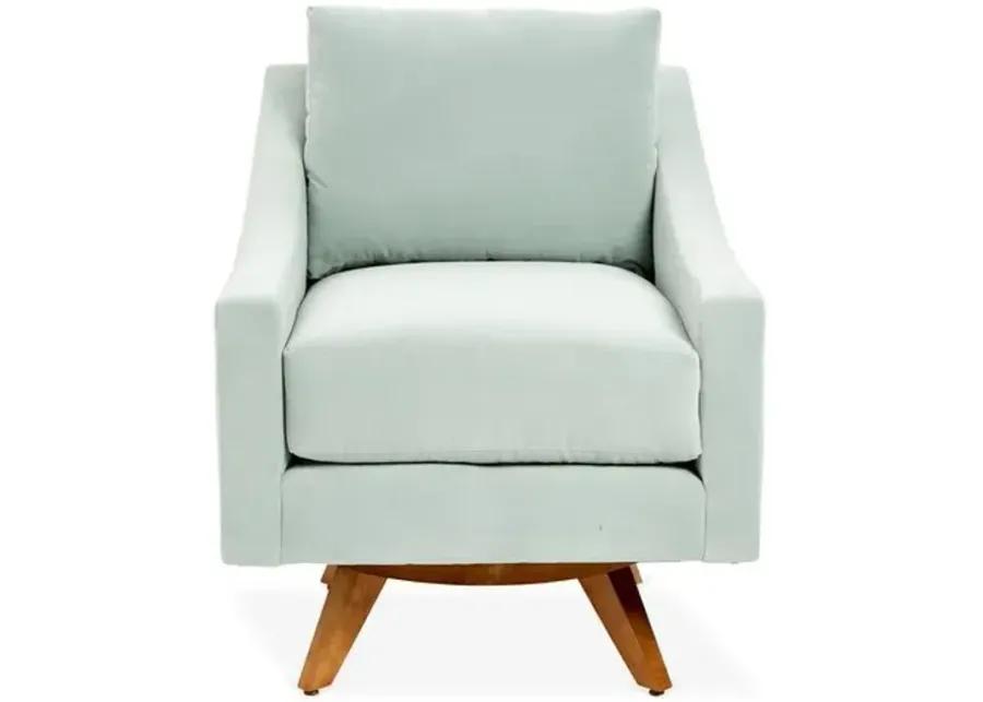 Nash Velvet Swivel Chair